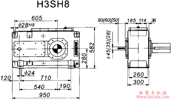 H3SH系列外型及安装尺寸图(图3)