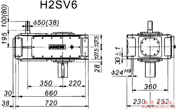 H2SV系列外型及安装尺寸图(图2)