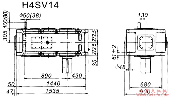 H4SV系列外型及安装尺寸图(图5)
