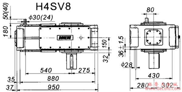 H4SV系列外型及安装尺寸图(图2)