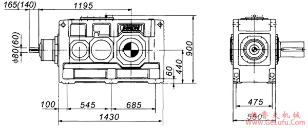 B3SH系列外型及安装尺寸图(图6)