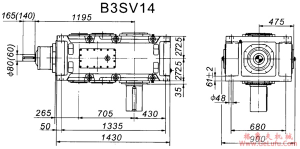 B3SV系列外型及安装尺寸图(图6)