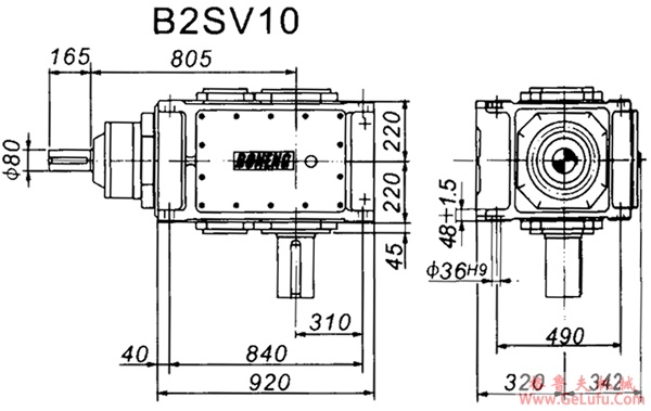 B2SV系列外型及安装尺寸图(图4)