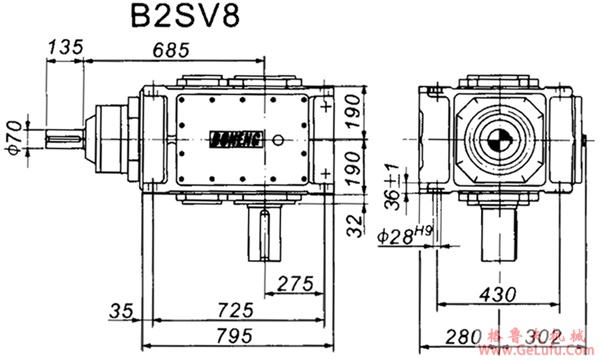 B2SV系列外型及安装尺寸图(图3)