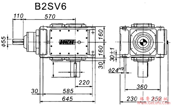 B2SV系列外型及安装尺寸图(图2)