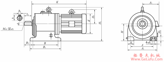 TZLD112、TZSD112、TZLD140、TZSD140、TZLD180、TZSD180、TZLD225、TZSD225、TZLD250、TZSD250、TZLD265、TZSD265、TZLD300、TZSD300、TZLD355、TZSD355、TZLD375、TZSD375、TZLD425、TZSD425、型减速机主要尺寸（JB/T7000-1993）(图2)