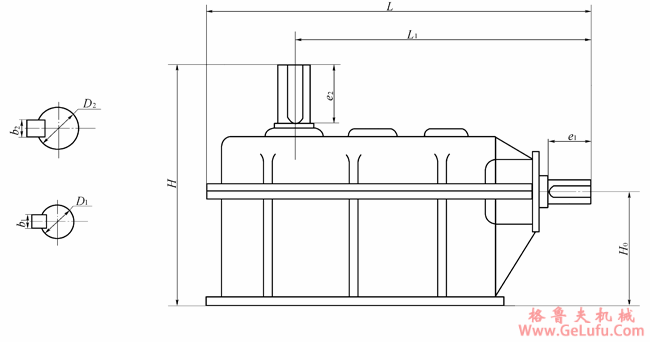 TZ型三级立式齿轮减速机外形安装尺寸(图2)