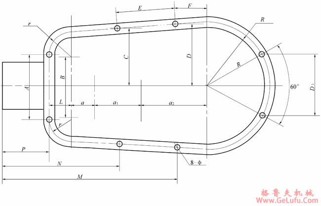 TZ型三级立式齿轮减速机外形安装尺寸(图4)