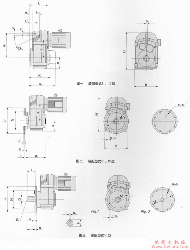 TC型平行轴齿轮减速机外形及安装尺寸(图2)