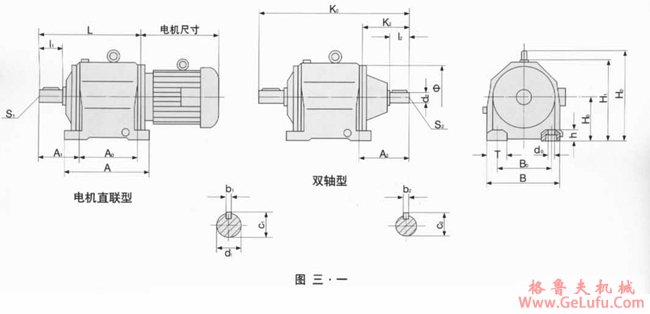 TA-L、TA-S型齿轮减速机外形及安装尺寸(图2)