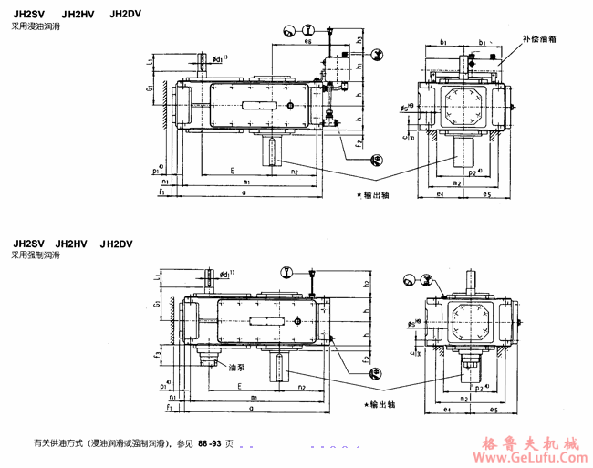 JH2.V型平行轴工业齿轮箱外形及安装尺寸（规格3...12）(图2)