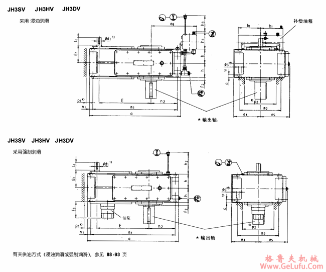JH3.V型平行轴工业齿轮箱外形及安装尺寸（规格5...12）(图2)