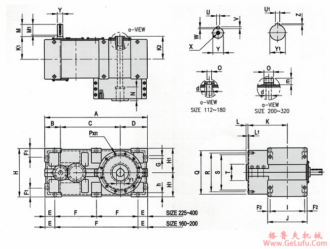 TEX-3P齿轮减速机外形及安装尺寸(图2)