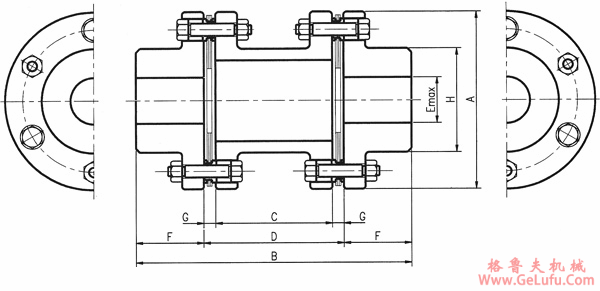T61系列钢片式挠性联轴机技术参数及外形安装尺寸(图3)