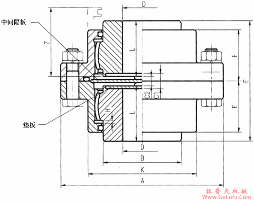 DY-VA型垂直式双面啮合联轴机外形及安装尺寸(图2)