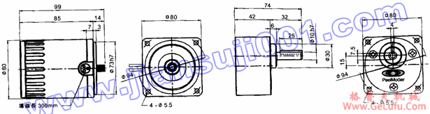 单相可逆式感应马达（25W-40W）(图2)