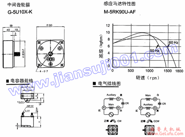 单相可逆式感应马达（60W-90W）(图5)