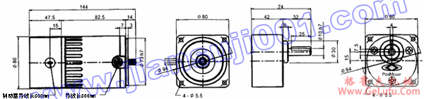 三相电磁刹车马达（出力25W-40W）(图2)