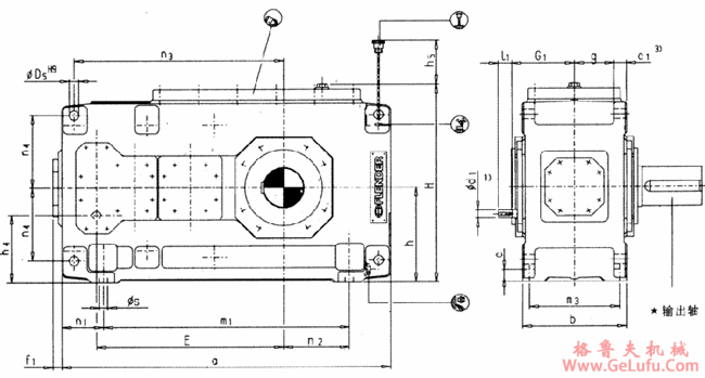 H4.H型平行轴齿轮箱四级传动卧式安装(图2)