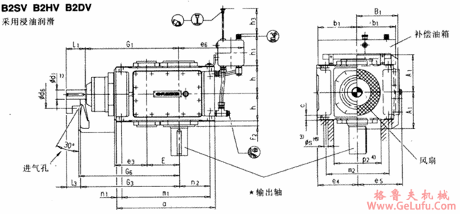 B2.V型直交轴齿轮箱二级传动立式安装(图2)