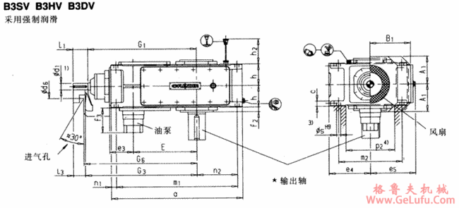B3.V型直交轴齿轮箱三级传动立式安装(图3)