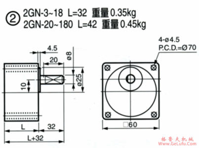 单相RK可逆式马达尺寸图(图3)