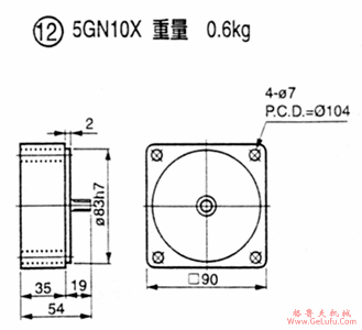 单相RK可逆式马达尺寸图(图13)
