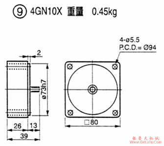 单相RK可逆式马达尺寸图(图10)
