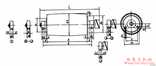 FXT型风冷式摆线滚筒外形安装尺寸(图2)