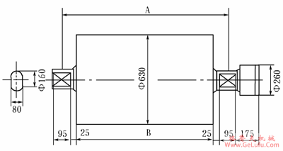TJ型电动滚筒的技术规格参数（直径500～630mm）(图5)