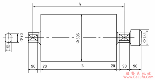 TJ型电动滚筒的技术规格参数（直径500～630mm）(图2)