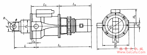 DGT型电动推杆外形尺寸(图2)