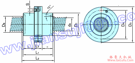PRSD 对称式双螺母安装尺寸(图3) PRSD 对称式双螺母安装尺寸(图3)