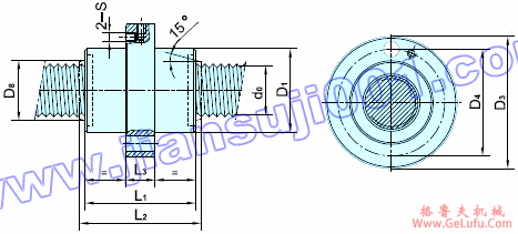 PRSS 对称式单螺母安装尺寸(图3) PRSS 对称式单螺母安装尺寸(图3)