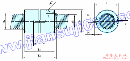 PRZD圆柱式双螺母安装尺寸(图3) PRZD圆柱式双螺母安装尺寸(图3)