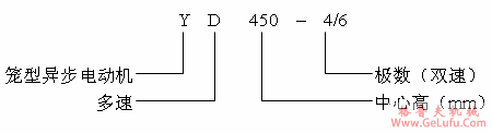 YD系列双速三相异步电动机产品特点及标记方法（6kV）(图2)