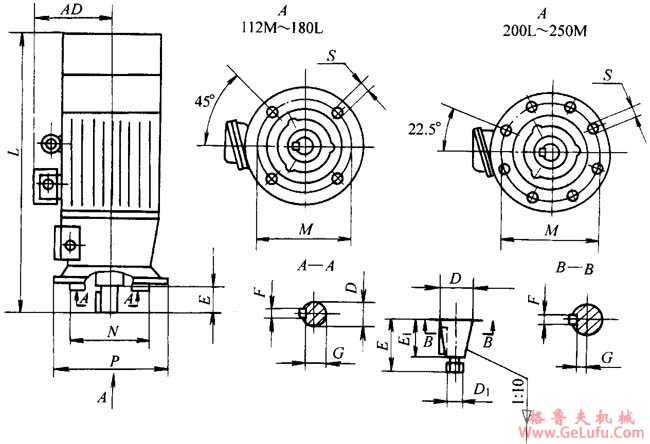 YZRE系列起重及冶金用绕线转子制冻三相异步电动机外形尺寸(图3) YZRE系列起重及冶金用绕线转子制冻三相异步电动机外形尺寸(图3)