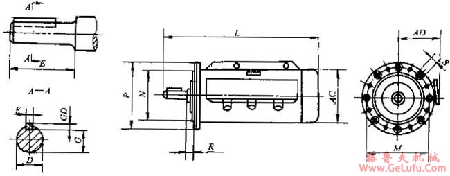 YHLQ-H系列船舶起货机用恒力矩异步电动机外形尺寸(图2)