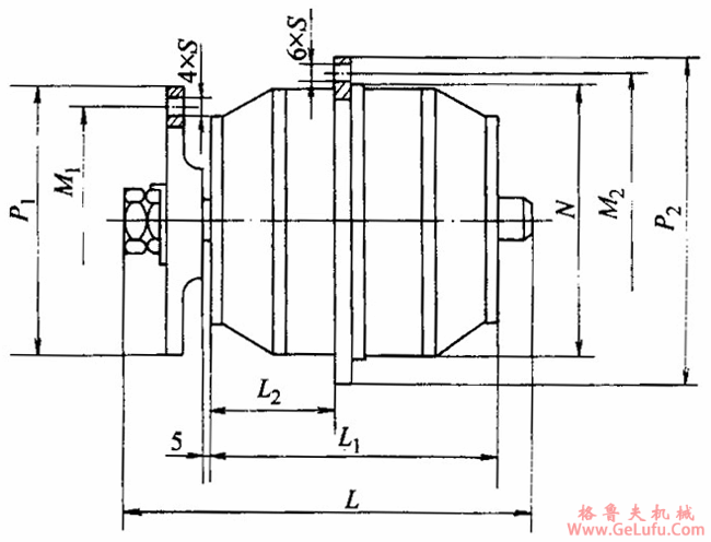 YDW系列低噪声外转子三相异电动机外形尺寸(图3)