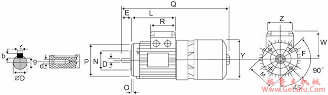 WYEJA系列制动电动机安装及外型尺寸 (图4)