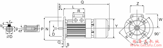 WYEJA系列制动电动机安装及外型尺寸 (图3)