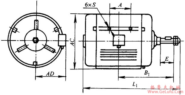 YPZ、YPZC系列通专用低噪声异步电动机外形安装尺寸(图3) YPZ、YPZC系列通专用低噪声异步电动机外形安装尺寸(图3)
