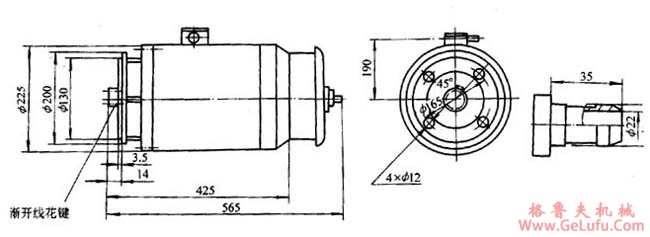 YTZE（YTJE）行走（架设）塔式起重机用三相异步电动机外形尺寸(图3)