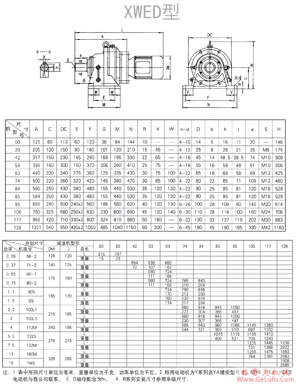 XWED行星摆线针轮减速机(图5)