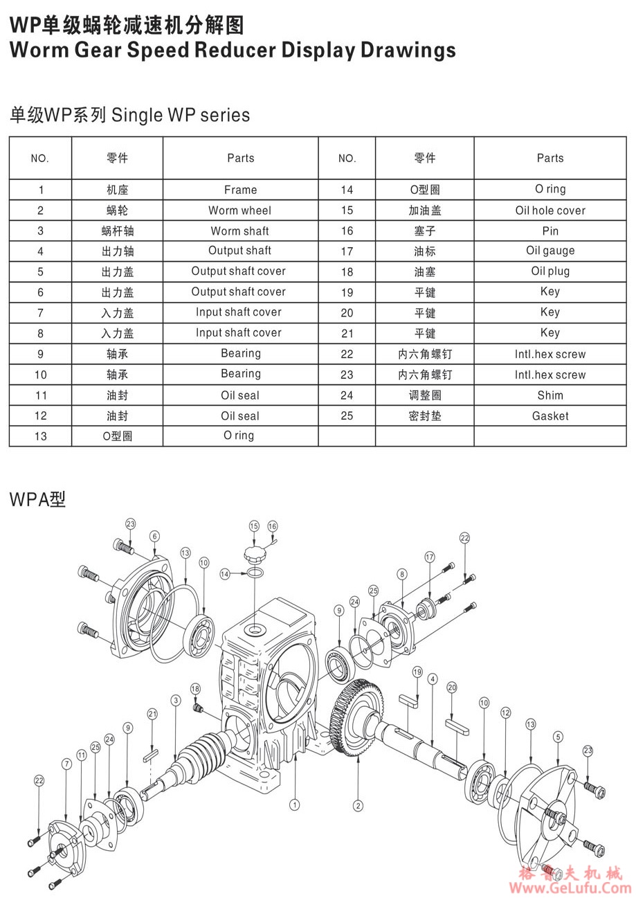 WPWDT系列涡轮蜗杆减速机(图4) WPWDT系列涡轮蜗杆减速机(图4)