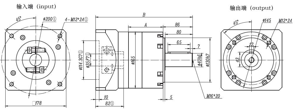 PL160伺服行星减速机PL160 servo planetary gearbox(图1)