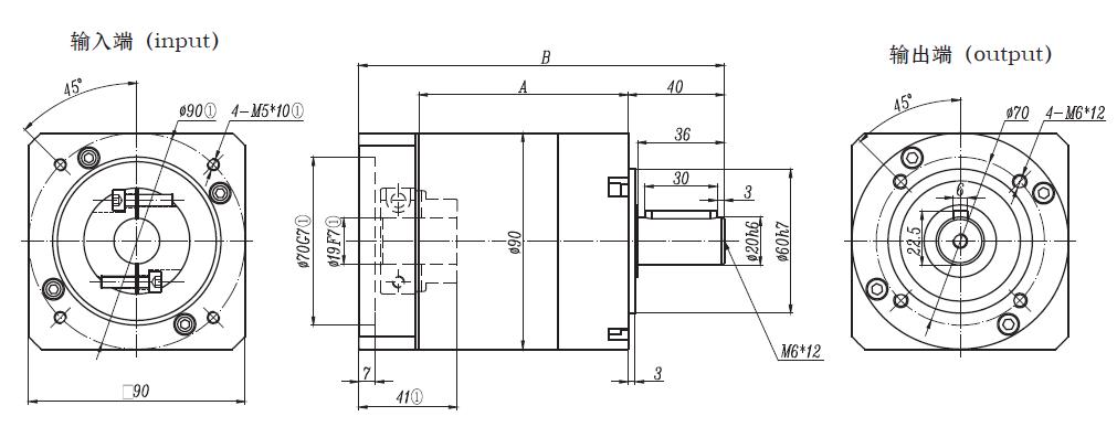 PL90伺服行星减速机PL90 servo planetary gearbox(图1)