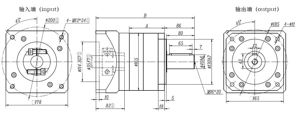 PLF160精密行星减速机PLF160 precision planetary gearbox(图1)